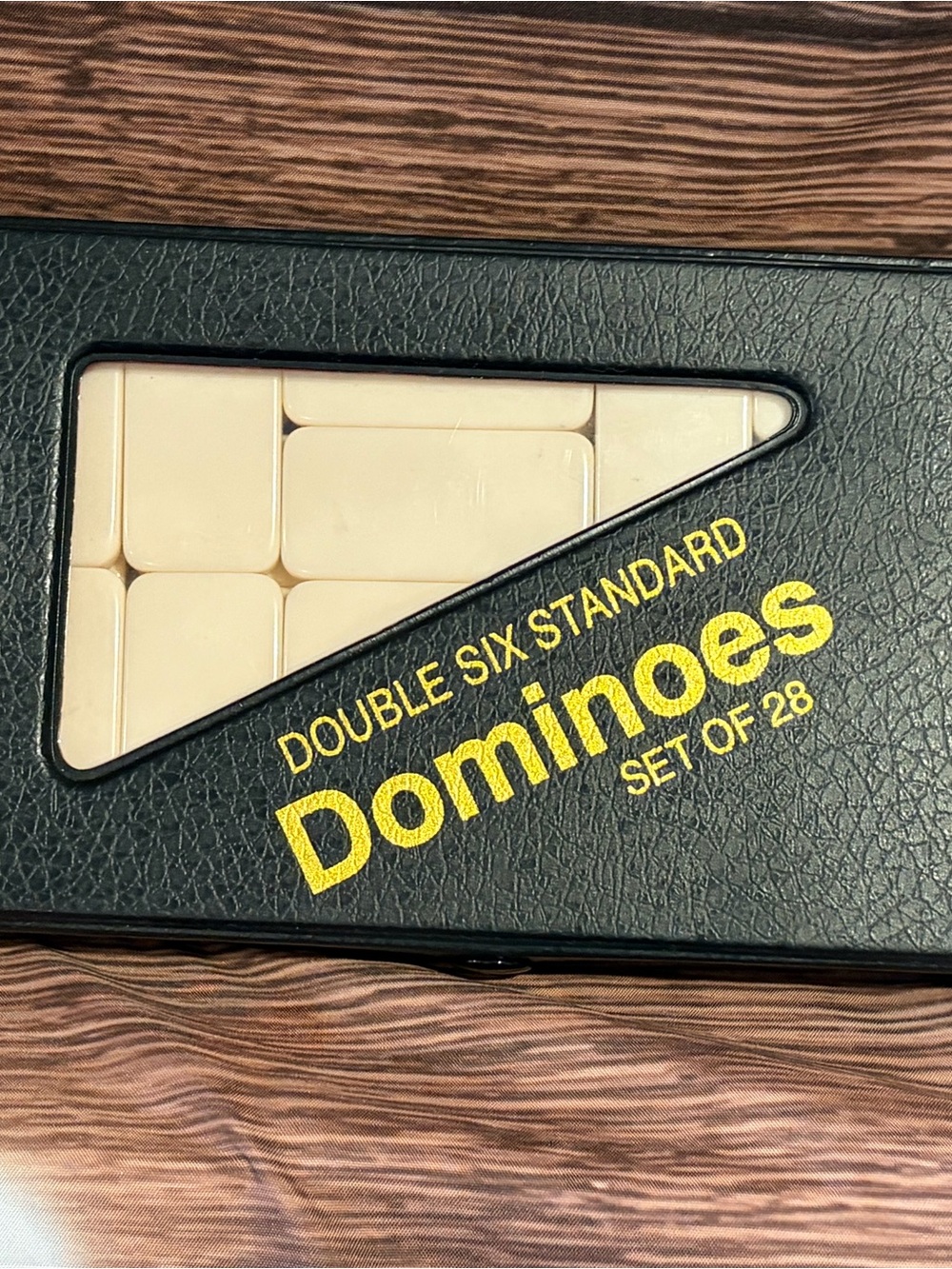 Double Six Standard Dominoes Set in Cream